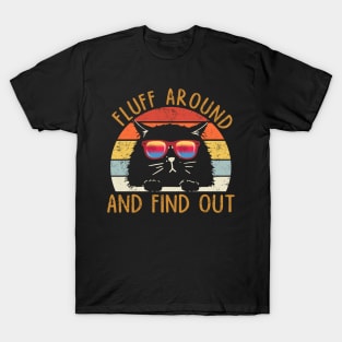 Fluff Around And Find Out Funny Cat Lover, Cat Dad, Cat Mom T-Shirt